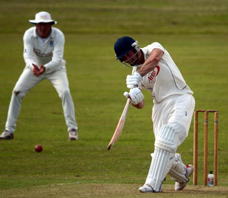 Ben playing a typically stylish stroke for Haverfordwest CC